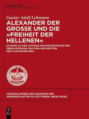 cover image of Alexander der Große und die "Freiheit der Hellenen"